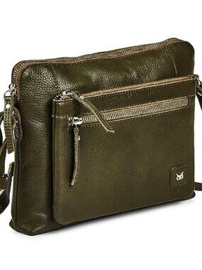 🆕 Leather Crossbody Bags for Women Small Soft Genuine Pebbled Sling Shoulder